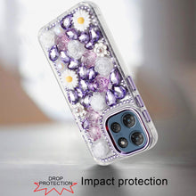 For Moto G 2025/2026/G Play 2026 Case 3D Bling Jewel Phone Cover +Tempered Glass