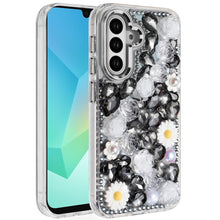 For Samsung A16 5G Case Full 3D Bling Rhinestone Jewel Cover + Tempered Glass