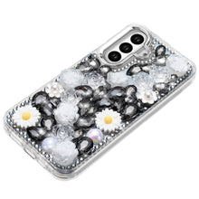 For Samsung A16 5G Case Full 3D Bling Rhinestone Jewel Cover + Tempered Glass
