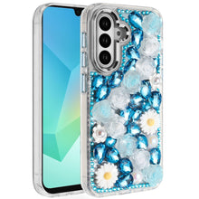 For Samsung A16 5G Case Full 3D Bling Rhinestone Jewel Cover + Tempered Glass