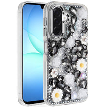 For Samsung A17 5G Case Full 3D Bling Rhinestone Jewel Cover + Tempered Glass