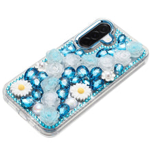 For Samsung A17 5G Case Full 3D Bling Rhinestone Jewel Cover + Tempered Glass