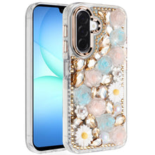 For Samsung A17 5G Case Full 3D Bling Rhinestone Jewel Cover + Tempered Glass