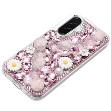 For Samsung A17 5G Case Full 3D Bling Rhinestone Jewel Cover + Tempered Glass