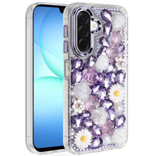 For Samsung A17 5G Case Full 3D Bling Rhinestone Jewel Cover + Tempered Glass