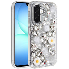 For Samsung A17 5G Case Full 3D Bling Rhinestone Jewel Cover + Tempered Glass
