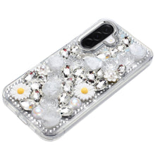 For Samsung A17 5G Case Full 3D Bling Rhinestone Jewel Cover + Tempered Glass