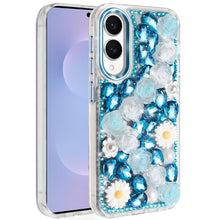 For Samsung S25 Edge Case Full 3D Bling Rhinestone Jewel Cover + Tempered Glass