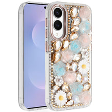 For Samsung S25 Edge Case Full 3D Bling Rhinestone Jewel Cover + Tempered Glass
