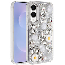 For Samsung S25 Edge Case Full 3D Bling Rhinestone Jewel Cover + Tempered Glass