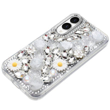 For Samsung S25 Edge Case Full 3D Bling Rhinestone Jewel Cover + Tempered Glass