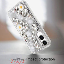 For Samsung S25 Edge Case Full 3D Bling Rhinestone Jewel Cover + Tempered Glass