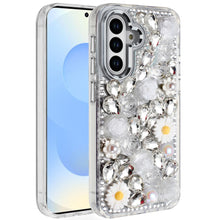 For Samsung S25+/S24+ Case Full 3D Bling Rhinestone Jewel Cover + Tempered Glass