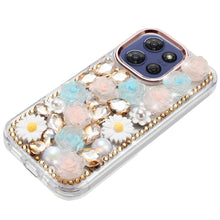 For Moto G Stylus 2025 Case Full 3D Bling Rhinestone Jewel Cover +Tempered Glass
