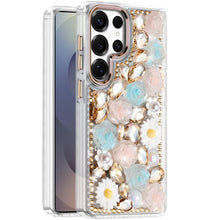For Samsung S25 Ultra Case Full 3D Bling Rhinestone Jewel Cover + Tempered Glass