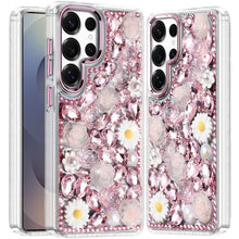 For Samsung S26 Ultra Case Full 3D Bling Rhinestone Jewel Cover + Tempered Glass