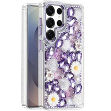 For Samsung S26 Ultra Case Full 3D Bling Rhinestone Jewel Cover + Tempered Glass