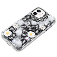 For iPhone 12/12 Pro Case Full 3D Bling Rhinestone Jewel Cover + Tempered Glass