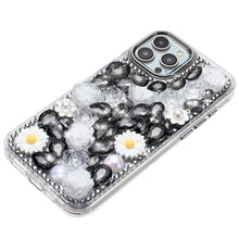 For iPhone 12 Pro Max Case Full 3D Bling Rhinestone Jewel Cover + Tempered Glass