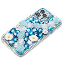For iPhone 12 Pro Max Case Full 3D Bling Rhinestone Jewel Cover + Tempered Glass
