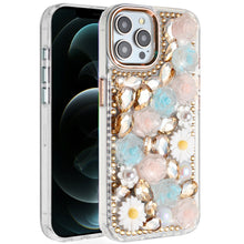 For iPhone 12 Pro Max Case Full 3D Bling Rhinestone Jewel Cover + Tempered Glass
