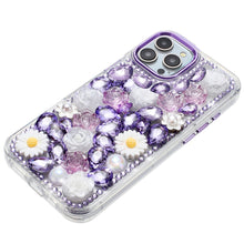 For iPhone 12 Pro Max Case Full 3D Bling Rhinestone Jewel Cover + Tempered Glass