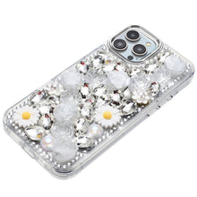 For iPhone 12 Pro Max Case Full 3D Bling Rhinestone Jewel Cover + Tempered Glass