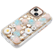 For iPhone 15 Case Full 3D Bling Rhinestone Jewel Cover + 2 Tempered Glass