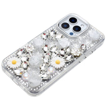 For iPhone 13 Pro Max 6.7 inch Case Full 3D Bling Rhinestone Jewel Floral Cover