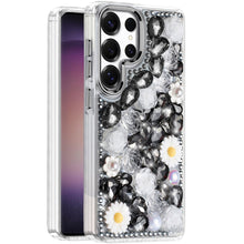 For Samsung S23 Ultra Case Full 3D Floral Bling Rhinestone Jewel Phone Cover