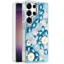 For Samsung S23 Ultra Case Full 3D Floral Bling Rhinestone Jewel Phone Cover