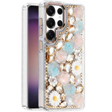 For Samsung S23 Ultra Case Full 3D Floral Bling Rhinestone Jewel Phone Cover