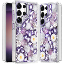 For Samsung S23 Ultra Case Full 3D Floral Bling Rhinestone Jewel Phone Cover