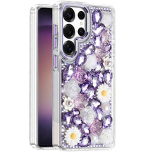 For Samsung S23 Ultra Case Full 3D Floral Bling Rhinestone Jewel Phone Cover