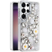 For Samsung S23 Ultra Case Full 3D Floral Bling Rhinestone Jewel Phone Cover