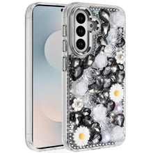 For Samsung S25 FE Case Full 3D Bling Rhinestone Jewel Cover + Tempered Glass