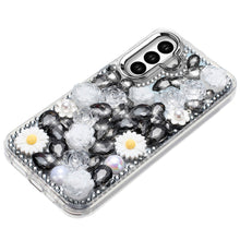 For Samsung S25 FE Case Full 3D Bling Rhinestone Jewel Cover + Tempered Glass