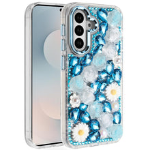 For Samsung S25 FE Case Full 3D Bling Rhinestone Jewel Cover + Tempered Glass