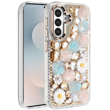 For Samsung S25 FE Case Full 3D Bling Rhinestone Jewel Cover + Tempered Glass