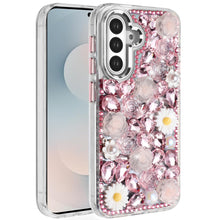 For Samsung S25 FE Case Full 3D Bling Rhinestone Jewel Cover + Tempered Glass