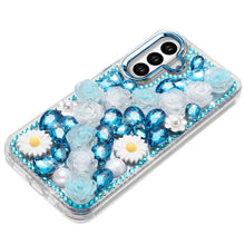 For Samsung S26 6.3" Case Full 3D Bling Rhinestone Jewel Cover + Tempered Glass