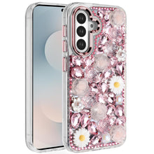 For Samsung S26 6.3" Case Full 3D Bling Rhinestone Jewel Cover + Tempered Glass