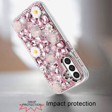 For Samsung S26 6.3" Case Full 3D Bling Rhinestone Jewel Cover + Tempered Glass