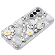 For Samsung S26 6.3" Case Full 3D Bling Rhinestone Jewel Cover + Tempered Glass