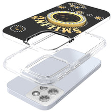 For Moto G Power 2025 Case Diamond Smiling Bling Ring Stand + Tempered Glass