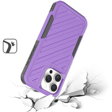 For iPhone 12/12 Pro Case Dual Layer Shockproof Lined Cover + Tempered Glass