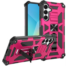 For Samsung A16 5G Case Shockproof Modern with Stand Metal Plate +Tempered Glass