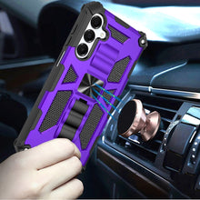 For Samsung A16 5G Case Shockproof Modern with Stand Metal Plate +Tempered Glass