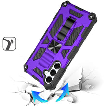 For Samsung A16 5G Case Shockproof Modern with Stand Metal Plate +Tempered Glass