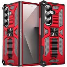 For Samsung Z Fold7 Case Shockproof Modern w/ Stand Metal Plate + Tempered Glass